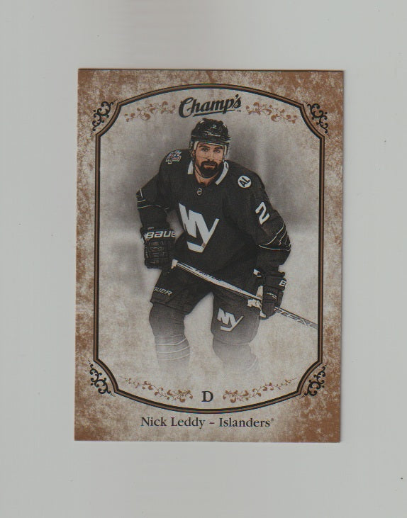 2015-16 Upper Deck Champs Gold Variant Front #97 Nick Leddy