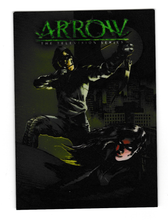 Load image into Gallery viewer, 2015 Arrow Season 1 Comic Cover Chrome #CCC4 Arrow &amp; Huntress
