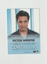 Load image into Gallery viewer, 2015 Continuum Season 3 Full Bleed Autographs Victor Webster as Carlos Fonnegra
