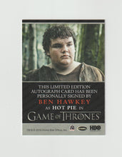 Load image into Gallery viewer, 2015 Game of Thrones Season 4 Bordered Autographs Ben Hawkey as Hot Pie
