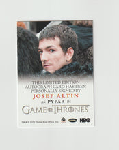 Load image into Gallery viewer, 2015 Game of Thrones Season 4 Full Bleed Autographs Josef Altin as Pypar
