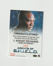 Load image into Gallery viewer, 2015 Marvel Agents of S.H.I.E.L.D. Season 1 Full Bleed Autographs J August Richards as Mike Peterson
