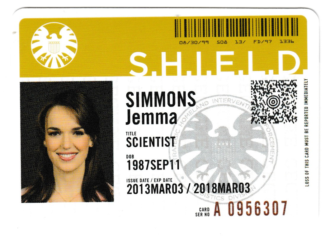 2015 Marvel Agents of S.H.I.E.L.D. Season 1 ID Cards #BD005 Jemma Simmons