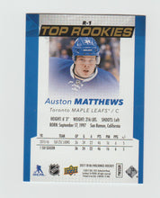 Load image into Gallery viewer, 2016-17 MJ Holdings Top Rookies Gold #R-1 Auston Matthews
