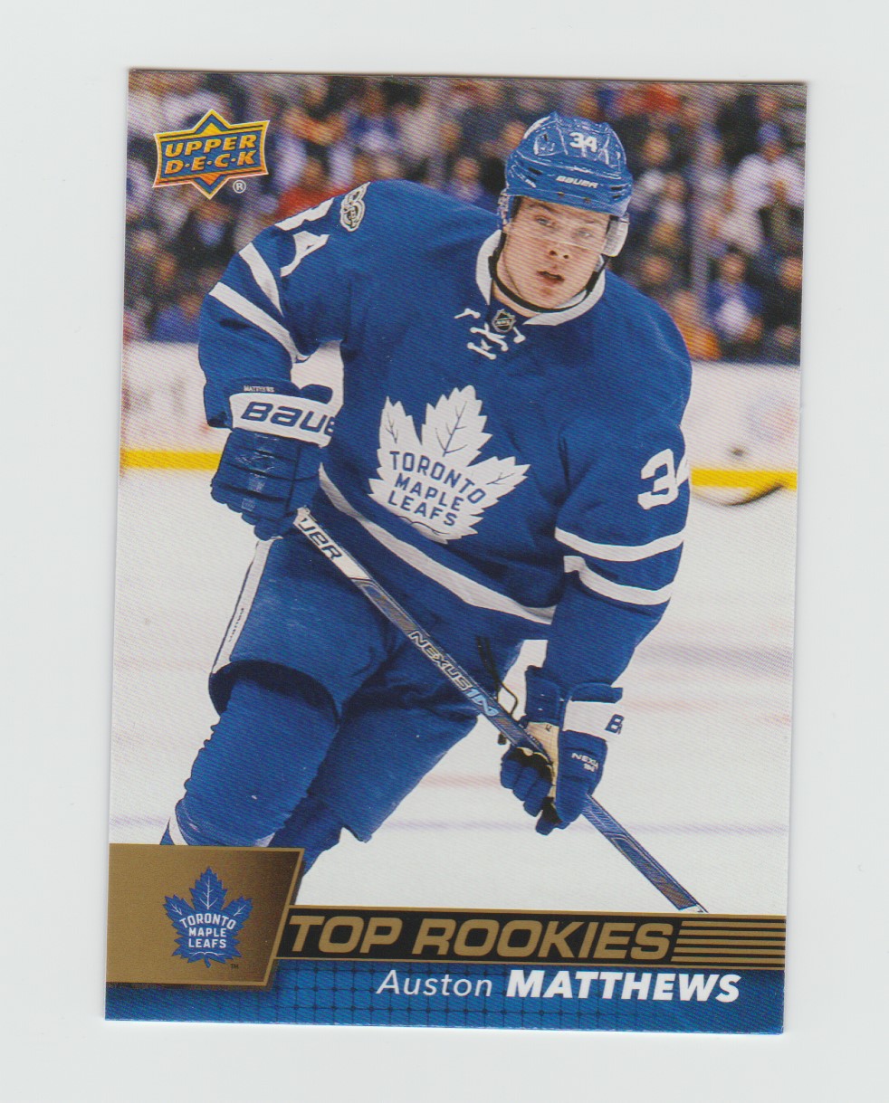 2016-17 MJ Holdings Top Rookies Gold #R-1 Auston Matthews