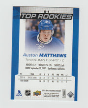 Load image into Gallery viewer, 2016-17 MJ Holdings Top Rookies #R-1 Auston Matthews
