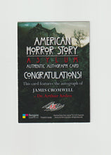 Load image into Gallery viewer, 2016 American Horror Story Asylum #AJC James Cromwell Dr Arthur Arden Autograph
