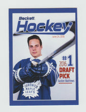 Load image into Gallery viewer, 2016 Beckett Hockey Promo Auston Matthews &amp; Wayne Gretzky
