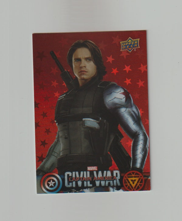 2016 Captain America Civil War Walmart Exclusives Red Foil #CW4 Winter Soldier