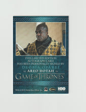 Load image into Gallery viewer, 2016 Game of Thrones Season 5 Blue Autographs Deobia Oparei as Areo Hotah
