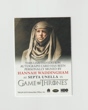 Load image into Gallery viewer, 2016 Game of Thrones Season 5 Full Bleed Autographs Hannah Waddingham as Septa Unella
