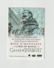 Load image into Gallery viewer, 2016 Game of Thrones Season 5 Full Bleed Autographs Ross O&#39;Hennessy as Lord of Bones
