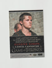 Load image into Gallery viewer, 2016 Game of Thrones Season 6 Bordered Autographs Eugene Simon as Lancel Lannister
