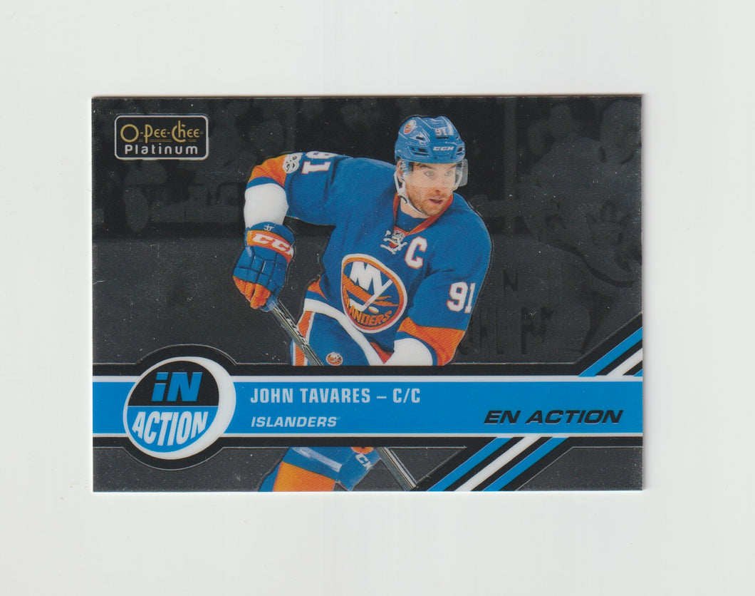 2017-18 O-Pee-Chee Platinum In Action #IA-20 John Tavares