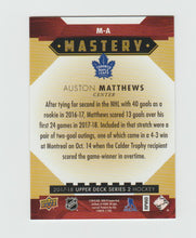 Load image into Gallery viewer, 2017-18 Upper Deck Mastery #M-A Auston Matthews
