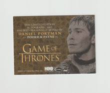 Load image into Gallery viewer, 2017 Game of Thrones Valyrian Steel Gold Autographs Daniel Portman as Podrick Payne
