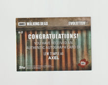 Load image into Gallery viewer, 2017 Walking Dead Evolution Autographs #A-LT Lew Temple as Axel
