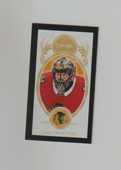 2018-19 O-Pee-Chee Mini Black #M-32 Corey Crawford