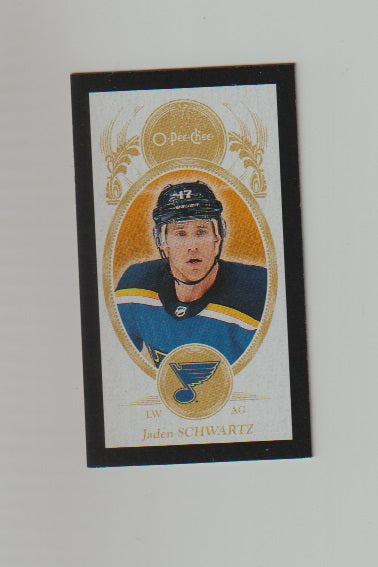 2018-19 O-Pee-Chee Mini Black #M-48 Jaden Schwartz