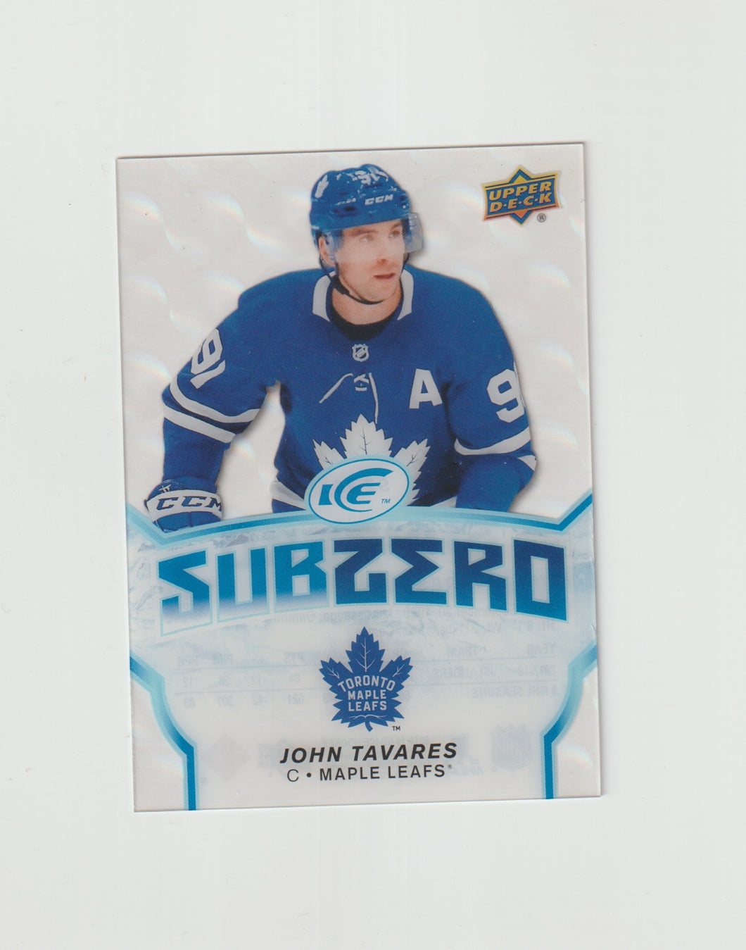 2018-19 Upper Deck Ice Sub Zero #SZ-15 John Tavares