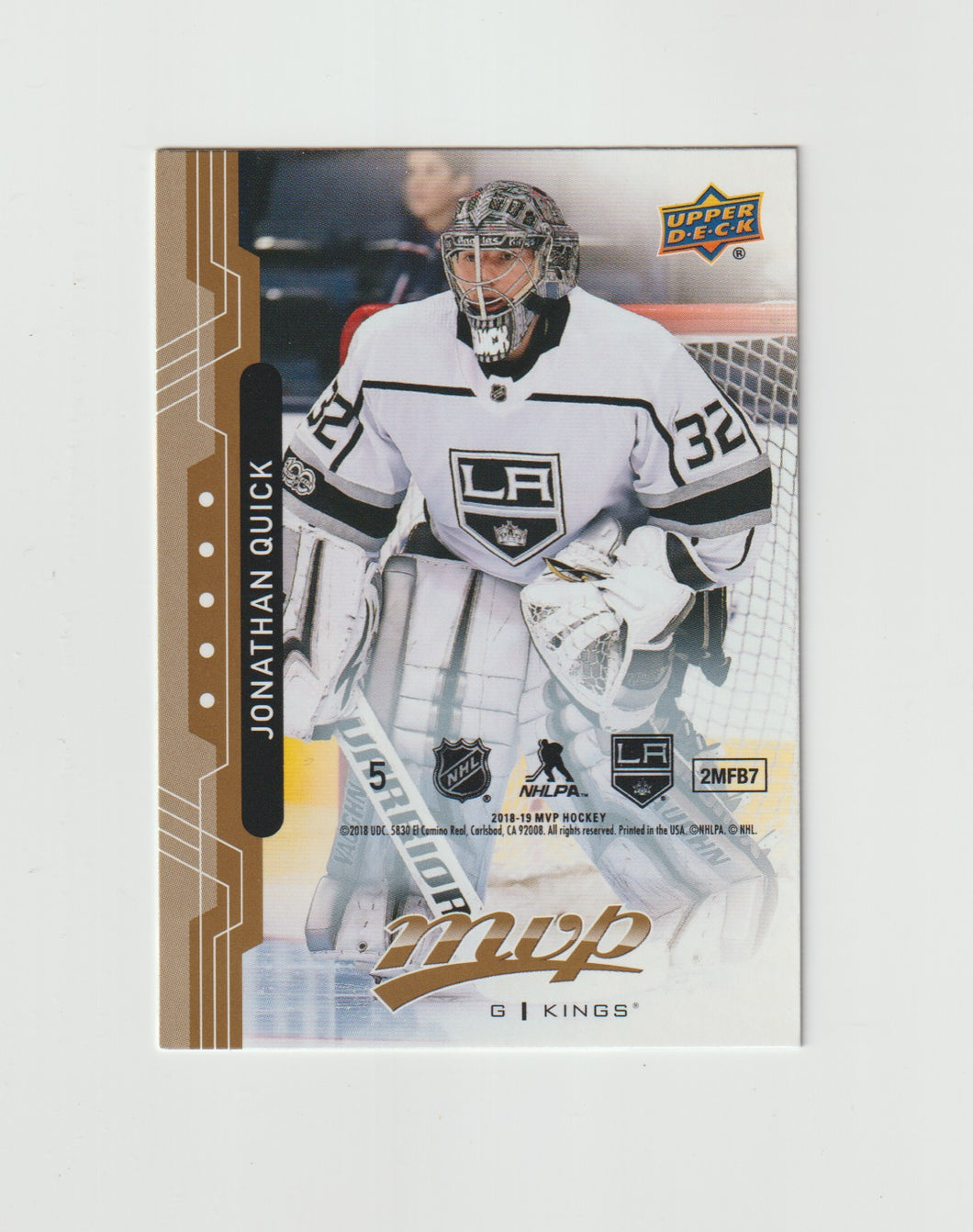 2018-19 Upper Deck MVP Puzzle Back #5 Jonathan Quick & John Tavares