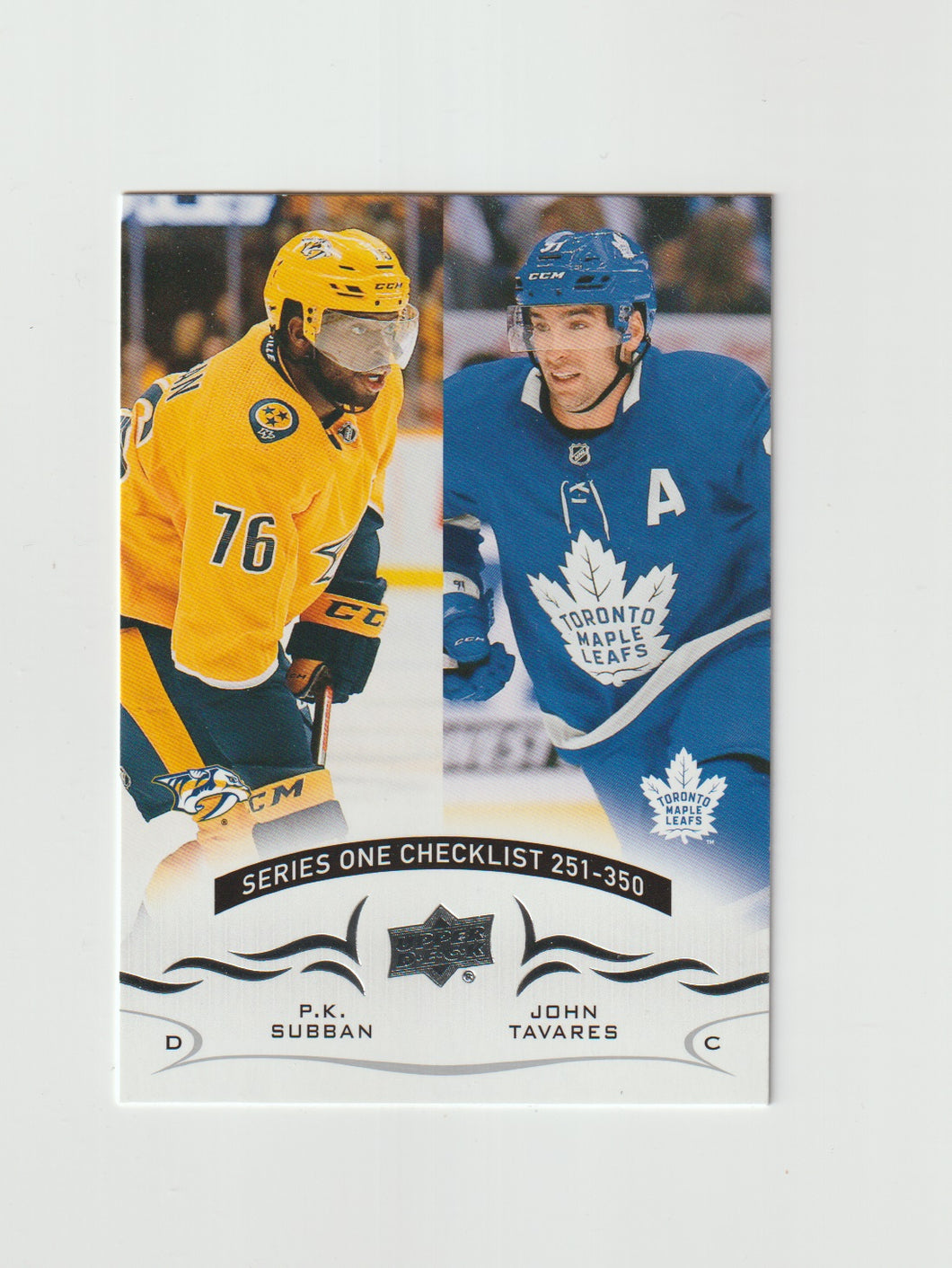 2018-19 Upper Deck #449 John Tavares & P.K. Subban