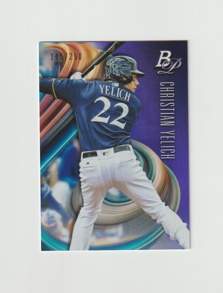 2018 Bowman Platinum Purple #25 Christian Yelich