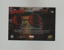 Load image into Gallery viewer, 2018 Daredevil Seasons 1 &amp; 2 Daredevil Speckle Foil #76 S2E5 Prosecuting Frank Castle
