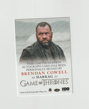 Load image into Gallery viewer, 2018 Game of Thrones Season 7 Full Bleed Autographs Brendan Cowell as Harrag
