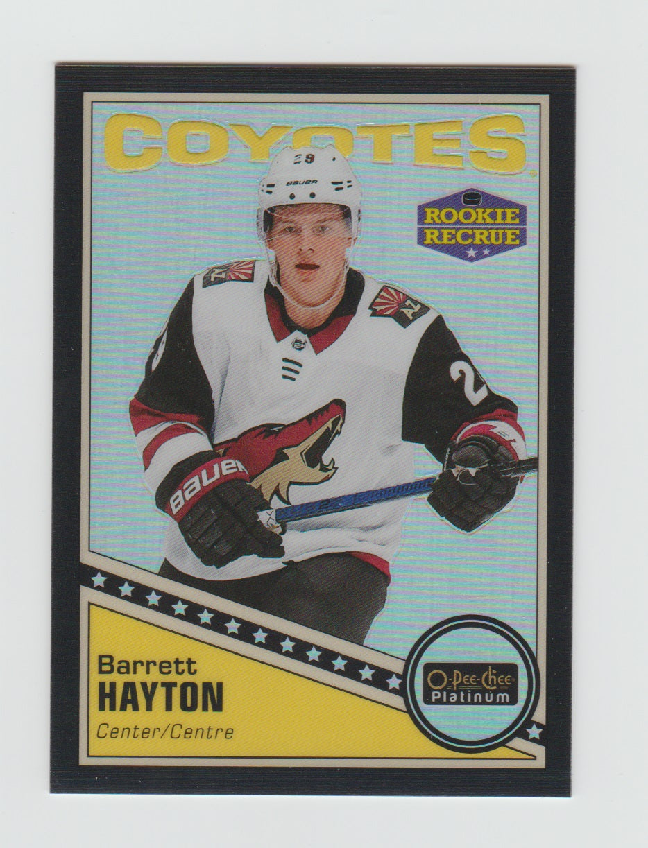 2019-20 O-Pee-Chee Platinum Retro Black Pack Wars #R-65 Barrett Hayton