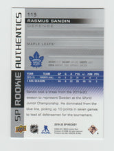 Load image into Gallery viewer, 2019-20 SP Rookie Authentics #119 Rasmus Sandin
