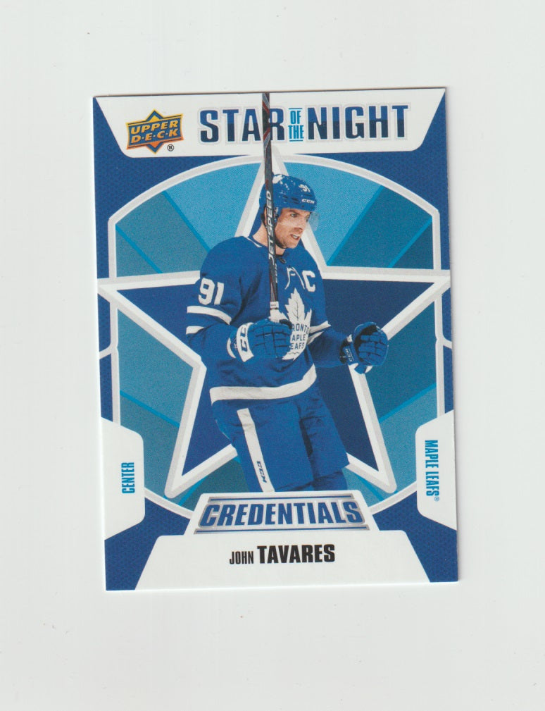 2019-20 Upper Deck Credentials 1st Star of the Night #1S-04 John Tavares