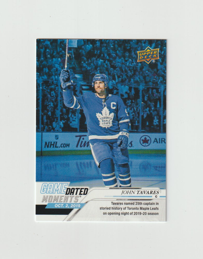 2019-20 Upper Deck Game Dated Moments #1 John Tavares