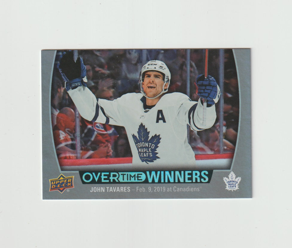 2019-20 Upper Deck Overtime OT Winners #OW-20 John Tavares