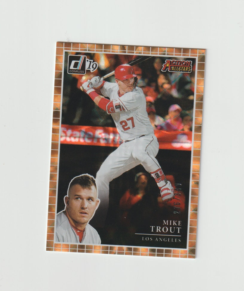 2019 Donruss Action All-Stars Bronze #AA3 Mike Trout