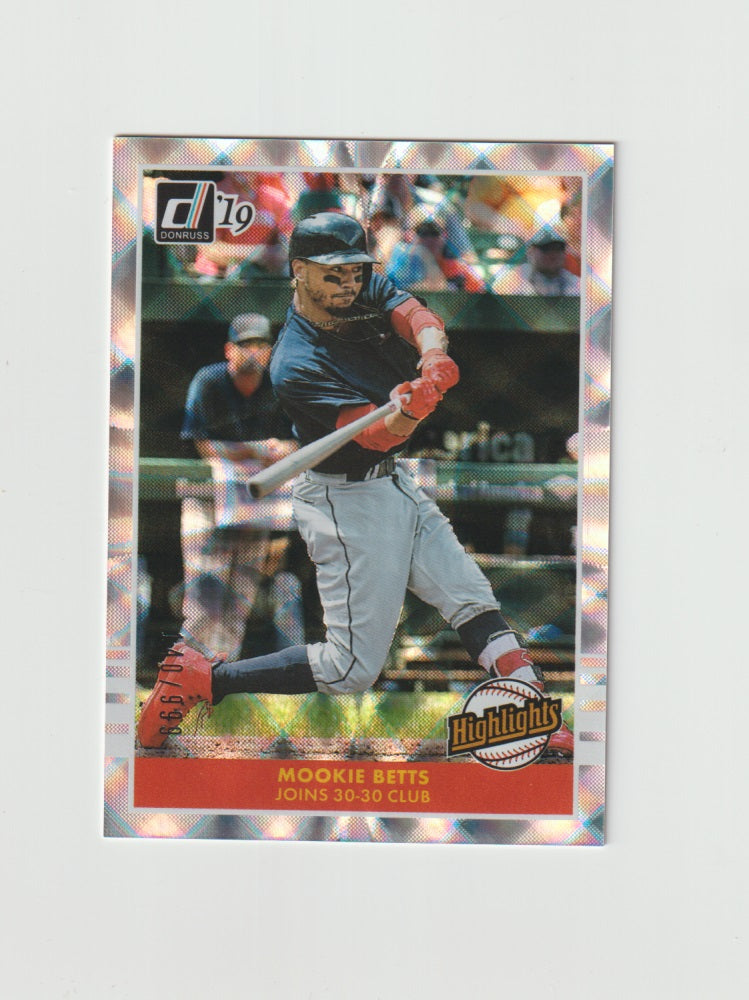 2019 Donruss Highlights #H9 Mookie Betts