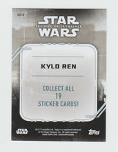 Load image into Gallery viewer, 2019 Topps Star Wars The Rise of Skywalker Series 1 Character Stickers #CS-2 Kylo Ren
