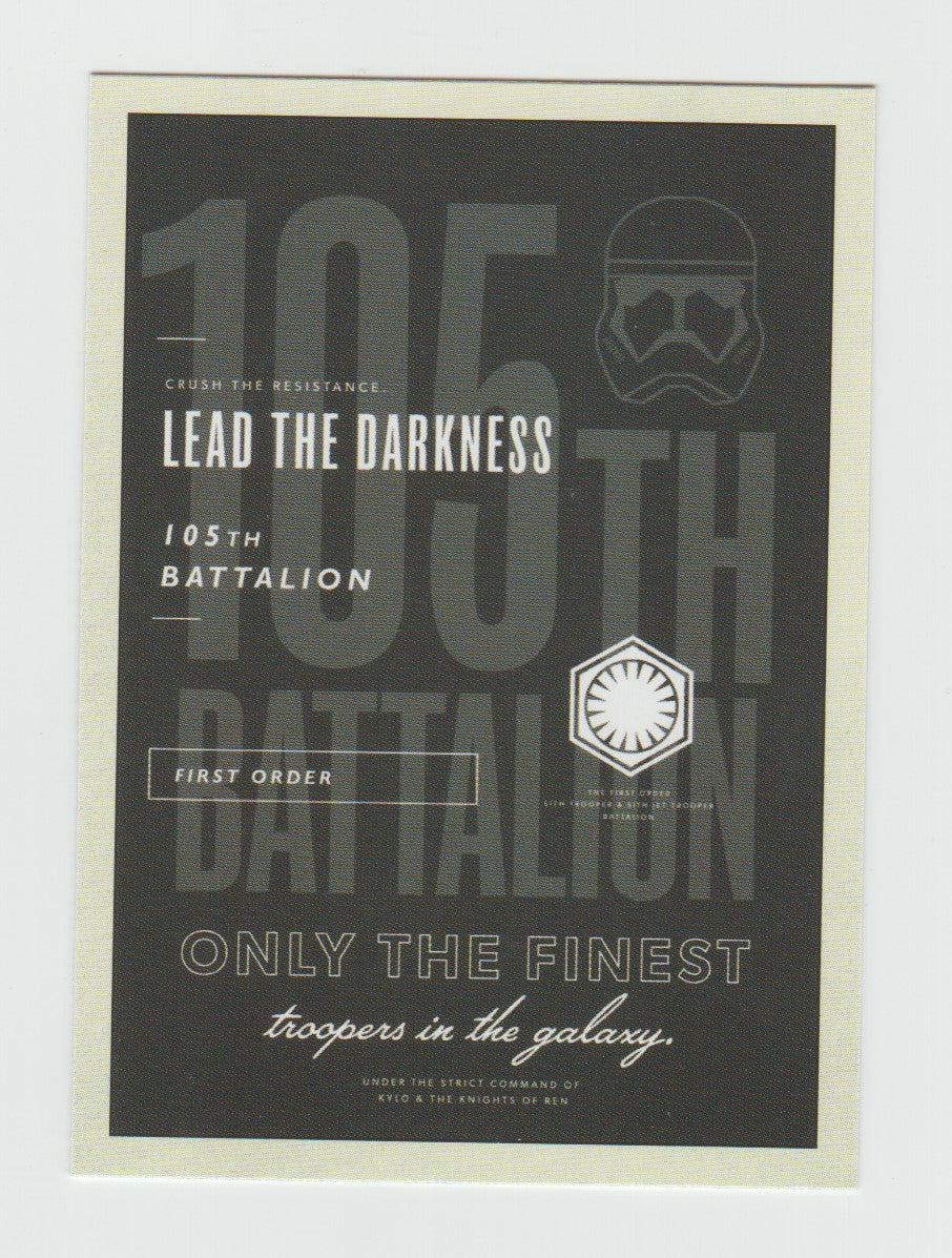 2019 Topps Star Wars The Rise of Skywalker Series 1 Crush the Resistance #CR-8 105th Battalion