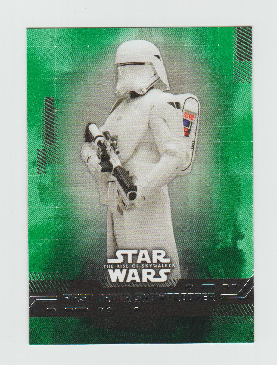 2019 Topps Star Wars The Rise of Skywalker Series 1 Green #34 First Order Snowtrooper