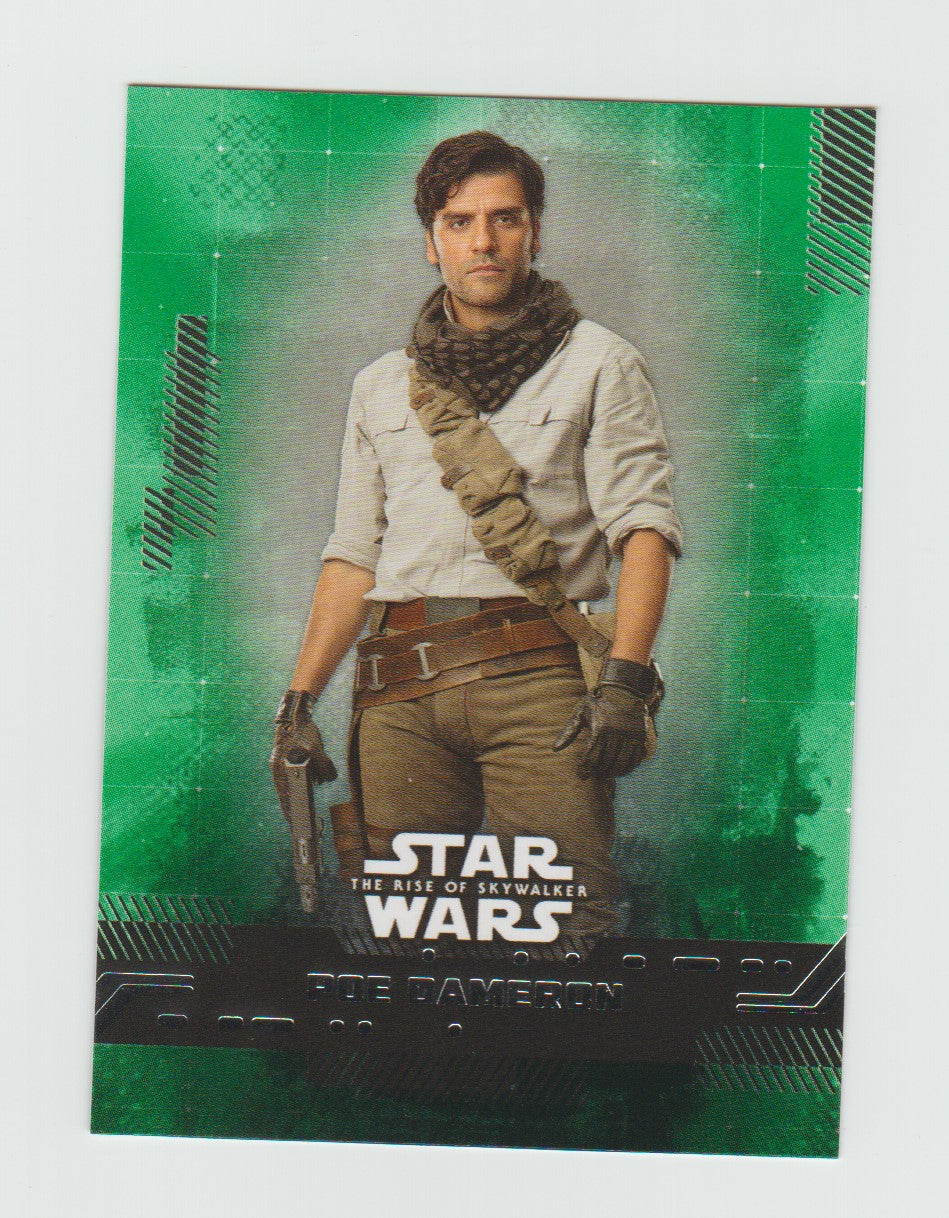 2019 Topps Star Wars The Rise of Skywalker Series 1 Green #3 Poe Dameron