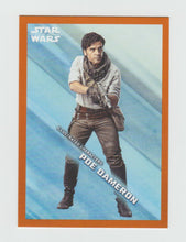 Load image into Gallery viewer, 2019 Topps Star Wars The Rise of Skywalker Series 1 Illustrated Characters Orange #IC-3 Poe Dameron
