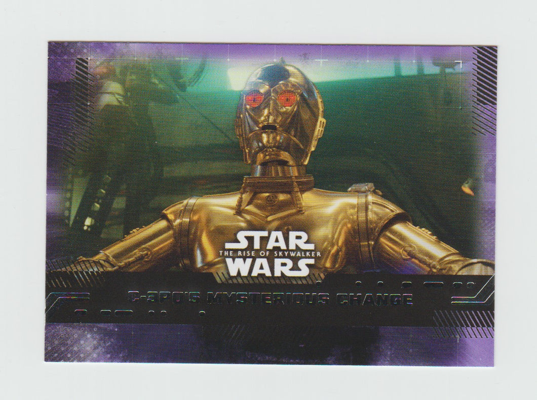 2019 Topps Star Wars The Rise of Skywalker Series 1 Purple #62 C-3PO's Mysterious Change