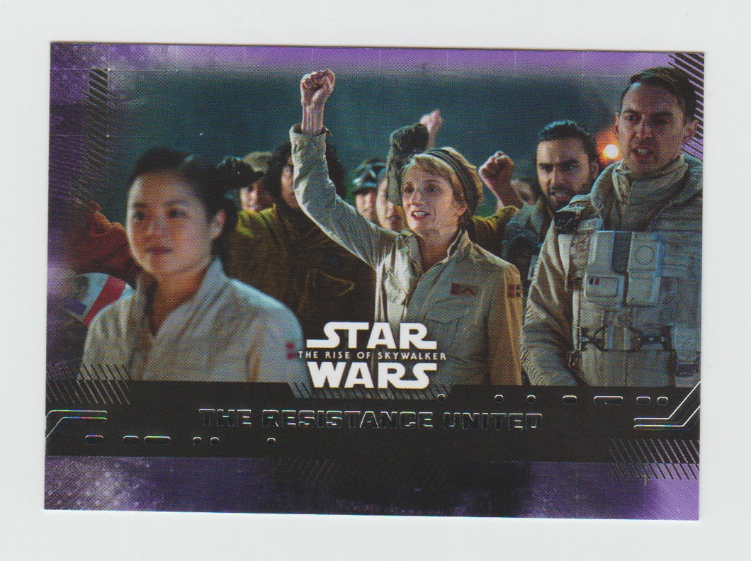 2019 Topps Star Wars The Rise of Skywalker Series 1 Purple #98 The Resistance United