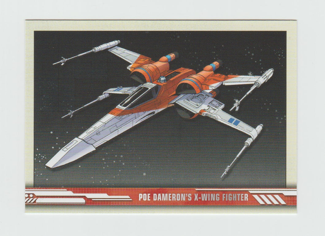 2019 Topps Star Wars The Rise of Skywalker Series 1 Ships and Vehicles #SV-4 Poe Dameron's X-wing Fighter