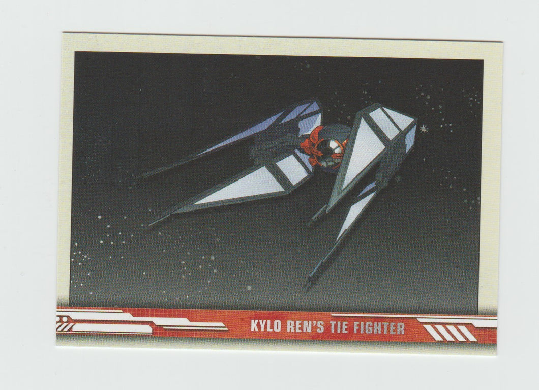 2019 Topps Star Wars The Rise of Skywalker Series 1 Ships and Vehicles #SV-5 Kylo Ren's TIE Fighter