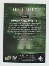 Load image into Gallery viewer, 2019 X-Files UFOs &amp; Aliens Paranormal Script Autographs #A-MW Matthew Walker as Arlinsky
