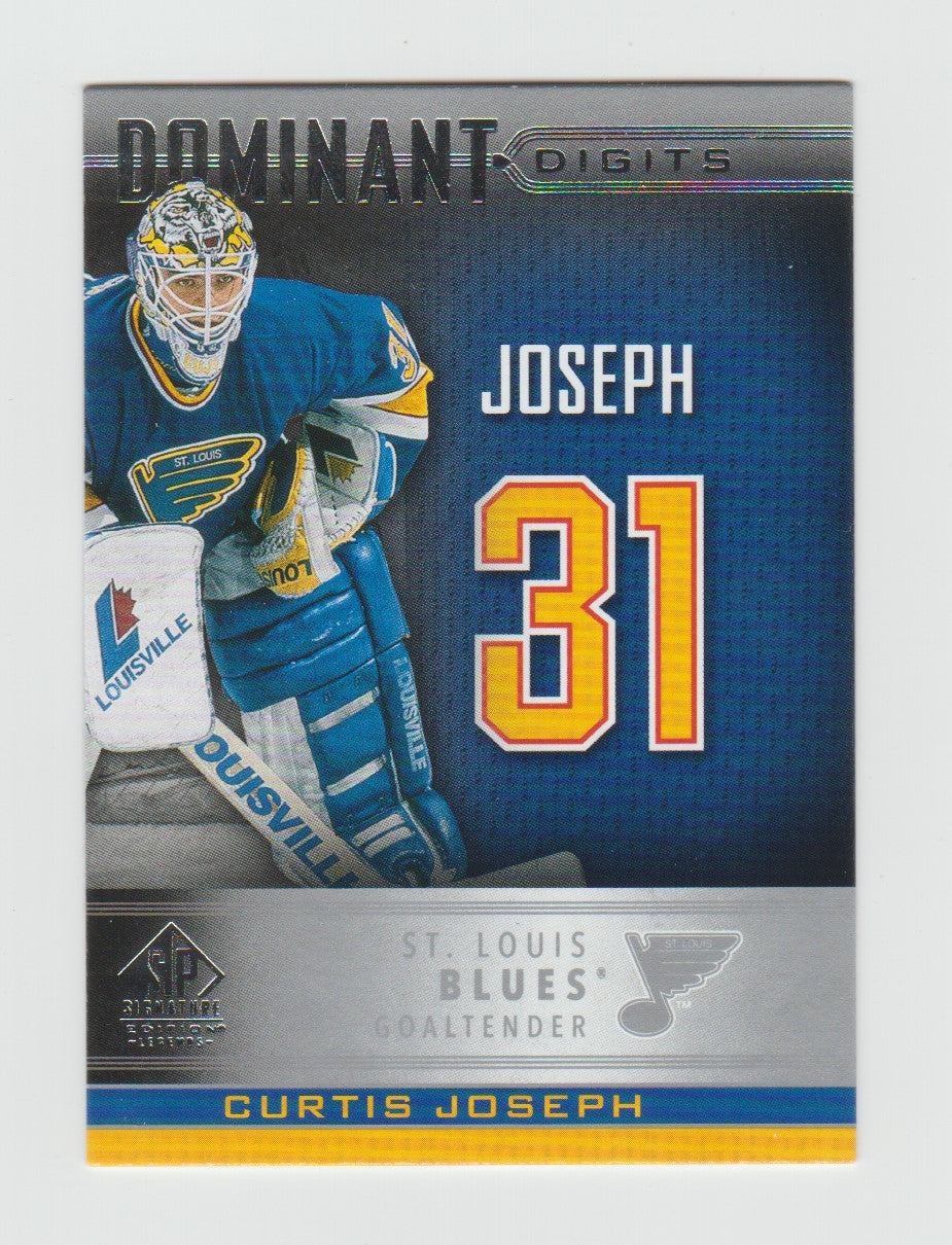 2020-21 SP Signature Edition Legends Dominant Digits #DD-21 Curtis Joseph