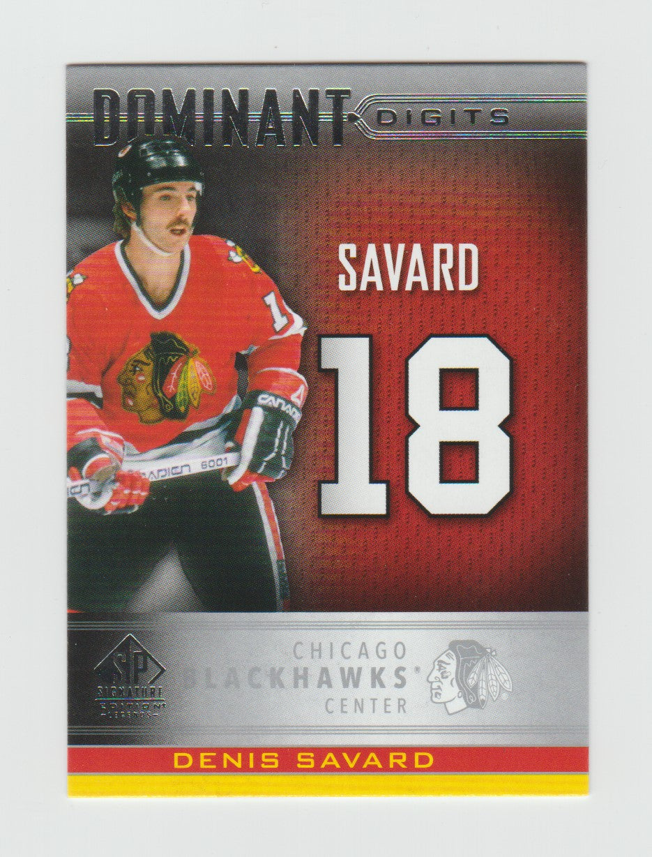 2020-21 SP Signature Edition Legends Dominant Digits #DD-2 Denis Savard