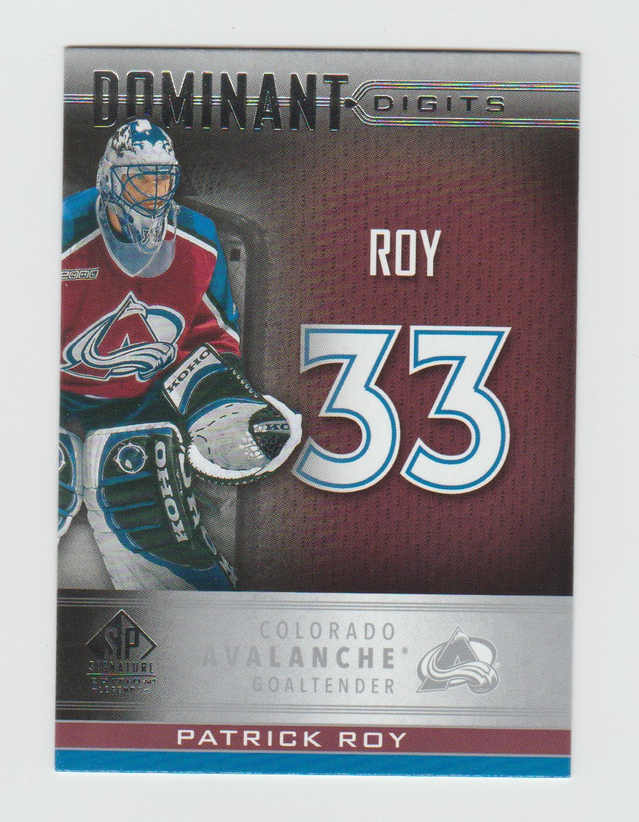 2020-21 SP Signature Edition Legends Dominant Digits #DD-34 Patrick Roy