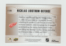 Load image into Gallery viewer, 2020-21 SP Signature Edition Legends Evolve Gold #E-35 Nicklas Lidstrom
